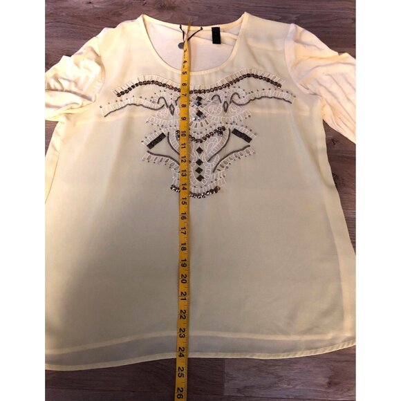 BKE -WOMENS RHINESTONE EMBELLISHMENT PULLOVER CREW NECK LONG SLEEVE SIZE LARGE - Picture 6 of 6